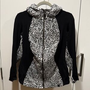 Elegant Black and White Women's Hoodie